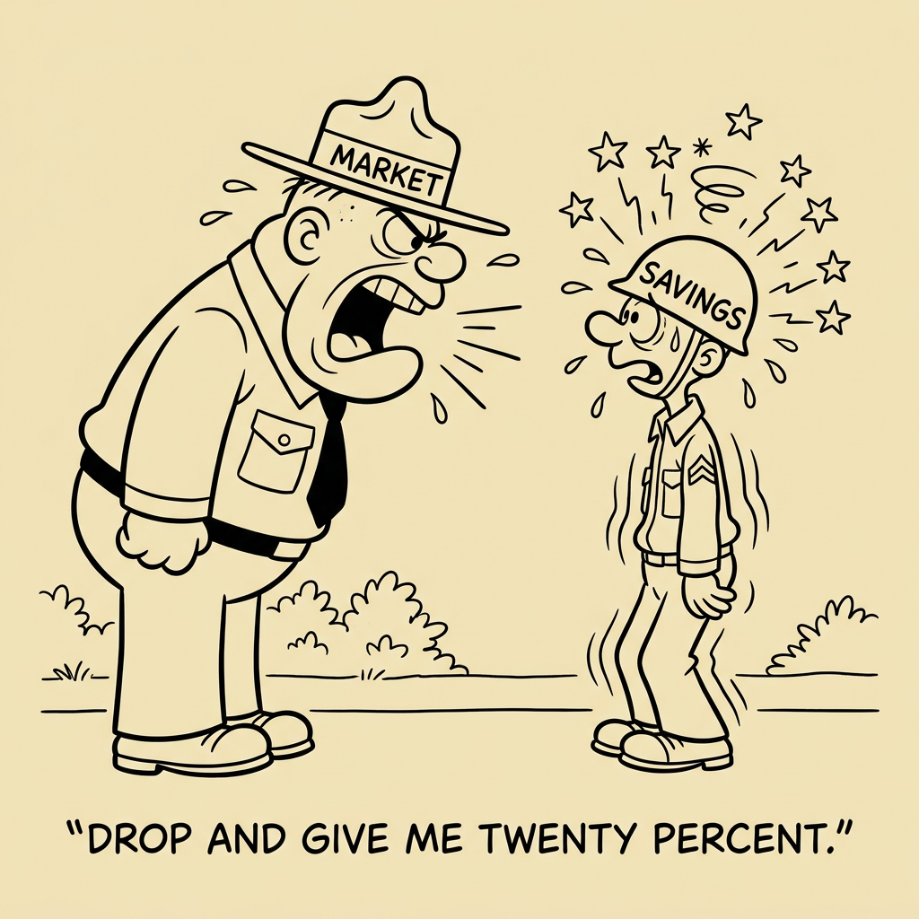 Editorial cartoon: A courtroom scene. An annuity sits in the witness stand. The prosecutor, labeled 'Financial Media,' holds up a document titled 'Variable Annuity Circa 1995.' The defense attorney objects: 'Your Honor, that is not even the same product.' Caption: 'The case of mistaken identity.'