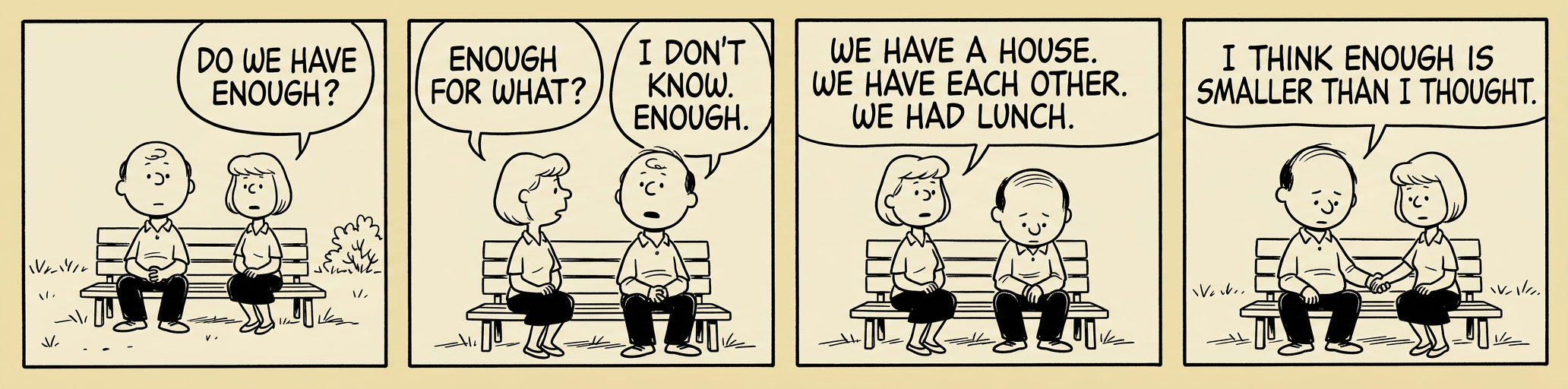 Panel 1: Three annuities walk into a bar. The Fixed Annuity says, 'I will have exactly what I had last time. And the time before that.' Panel 2: The Indexed Annuity says, 'I will have whatever he is having, but only up to 60% of it. And nothing if the bar is having a bad night.' Panel 3: The Variable Annuity says, 'I will try everything on the menu and pay extra for the privilege.' Panel 4: The bartender says, 'So... the usual?' All three nod.